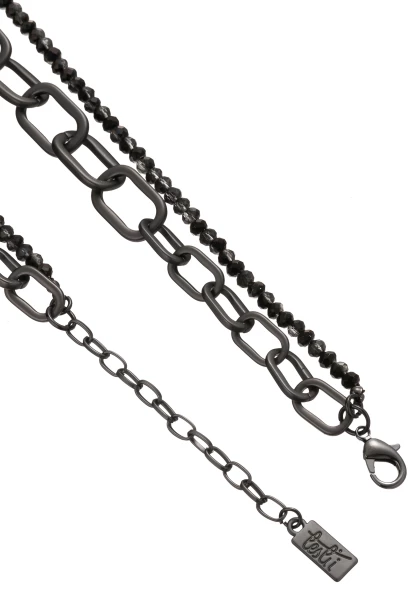 Leslii Layering Glieder-Kette Glasperlen Schwarz Nur für heute