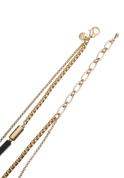 Leslii Kurze Halskette Layering Steine Gold Bis zu 55% Rabatt
