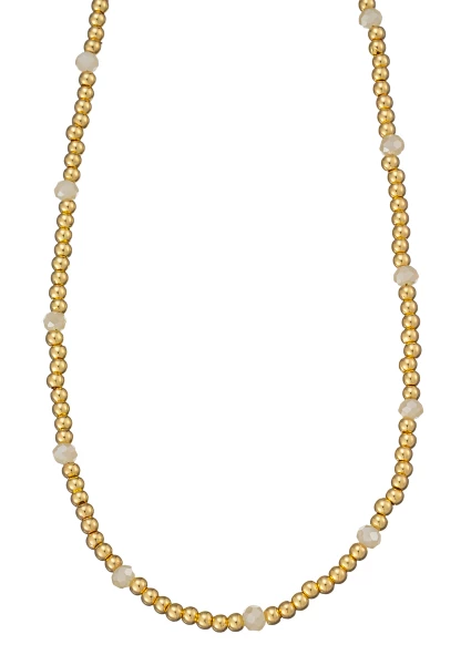 Leslii Kurze Halskette Kugeln Glasperlen Gold Black Friday Preise
