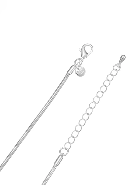 Leslii Lange Kette Nature Silber zollfrei