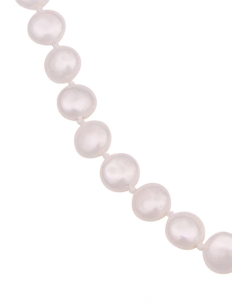 Leslii Damen-Kette weiße Perlen-Kette Muschelkern Perlen-Collier kurze Halskette Modeschmuck Weiß Rabatte dieses Monats