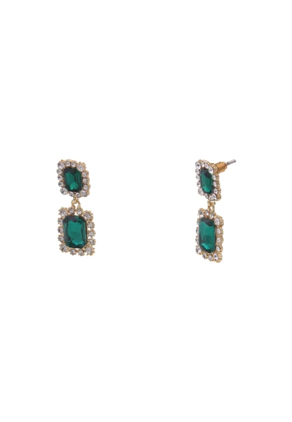 -50% SALE Leslii Ohrringe Ohrhänger Glitzer Statement in Gold Grün Begrenztes Angebot