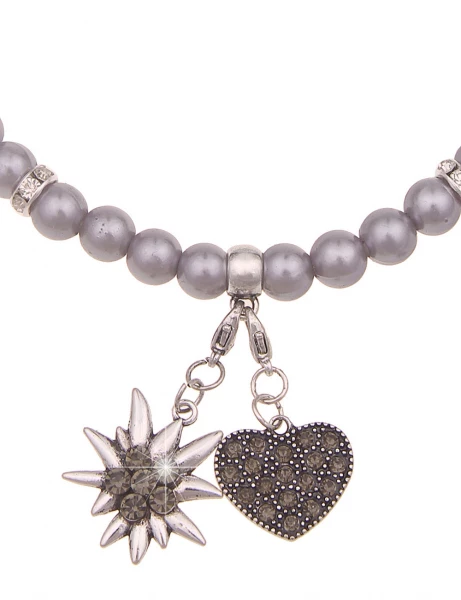 -50% SALE Leslii Damen-Kette Heidi Edelweiß Herz-Kette Dirndl Oktoberfest kurze Kette Modeschmuck Gr Zeitlich begrenztes Angebot
