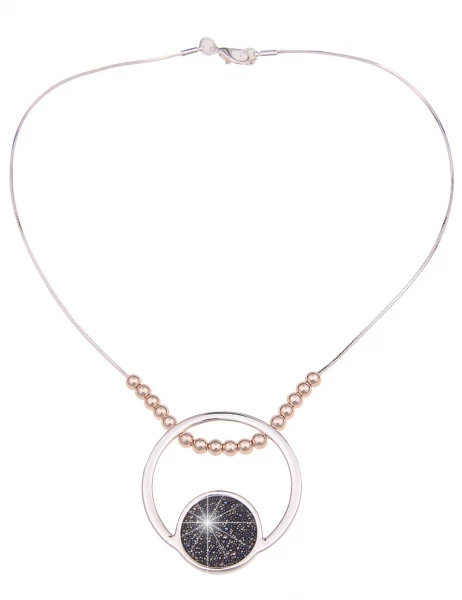 -50% SALE Leslii Kurze Halskette Bicolor Mix in Silber Rosé Tägliche Deals