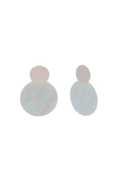 - 50% SALE Leslii Ohrringe Ohrhänger Nicole Statement Scheibe in Silber Mint JETZT KAUFEN