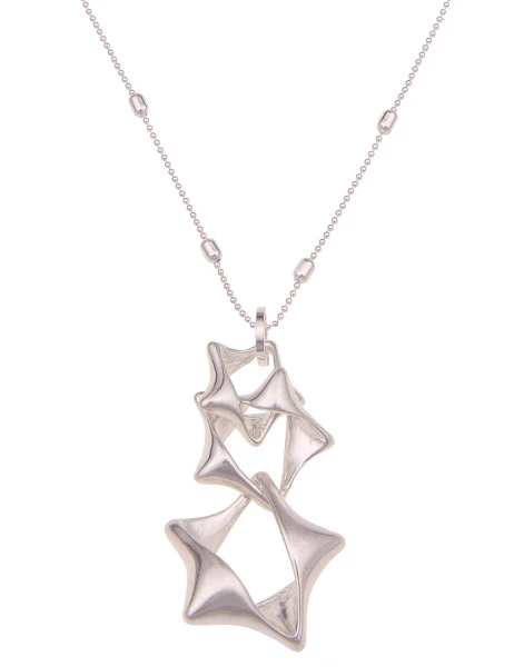 -50% SALE Leslii Lange Halskette Stern Trio in Silber Clearance-Verkauf