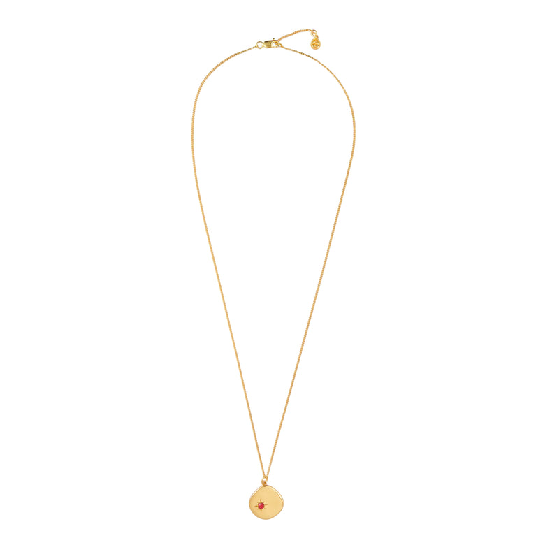 Mosuo Jewellery Geburtsstein Halskette Juli - Vermeil & Rubin 2025