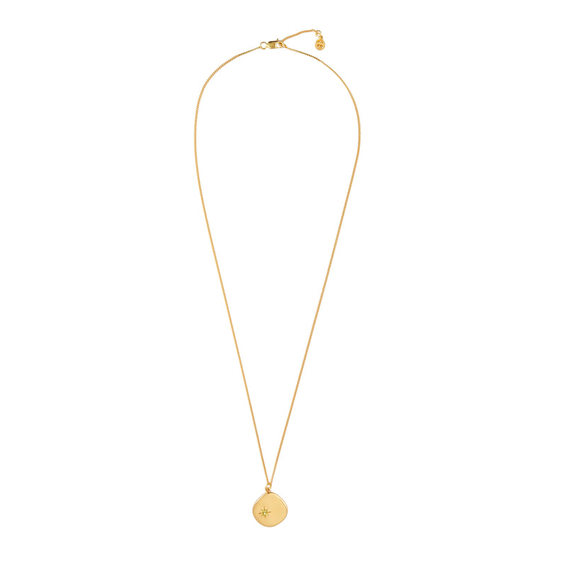 Mosuo Jewellery Geburtsstein Halskette August- Vermeil & Peridot Online