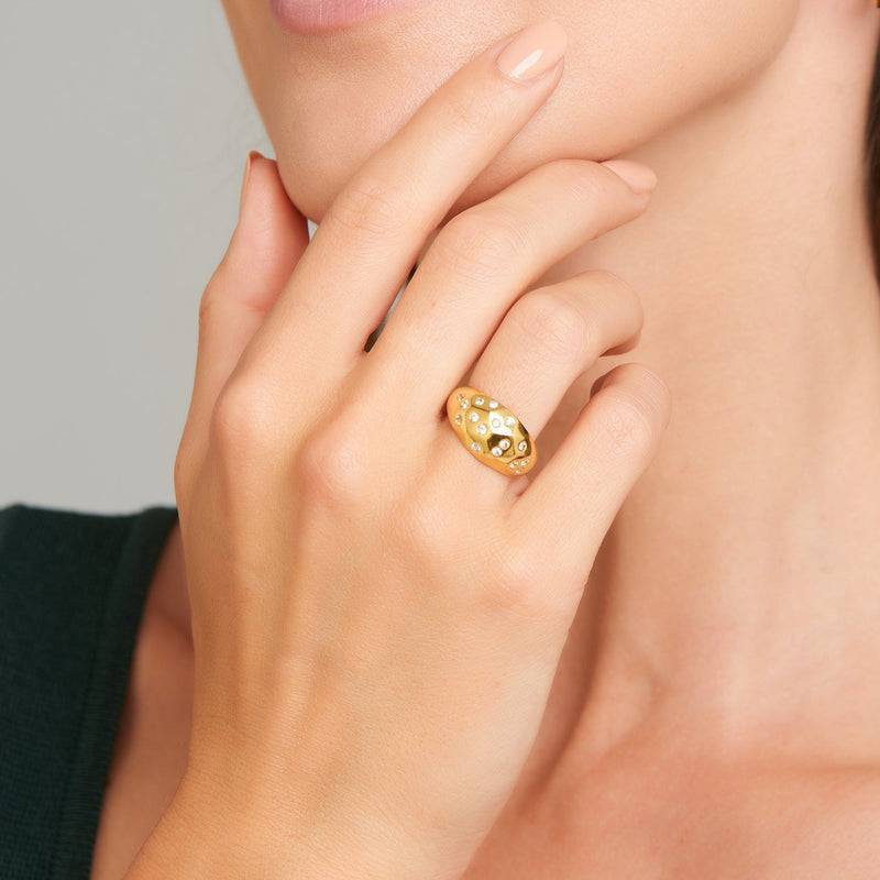 Mosuo Jewellery Sternenhimmel Topas Ring - Vermeil Hotsell