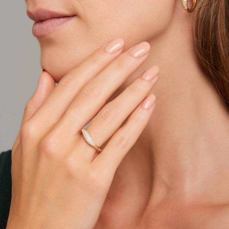 Mosuo Jewellery Athena Topas Ring - Vermeil im Angebot