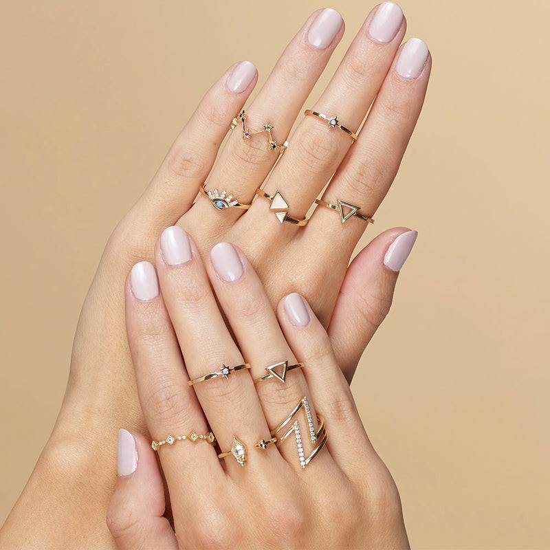 Mosuo Jewellery Türkis Diamant Evil Eye Ring Blitzverkäufe