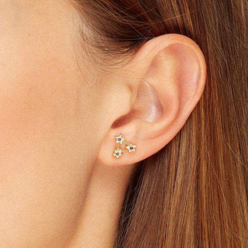 Mosuo Jewellery Regenbogen Stern Ohrstecker Weihnachtsangebot