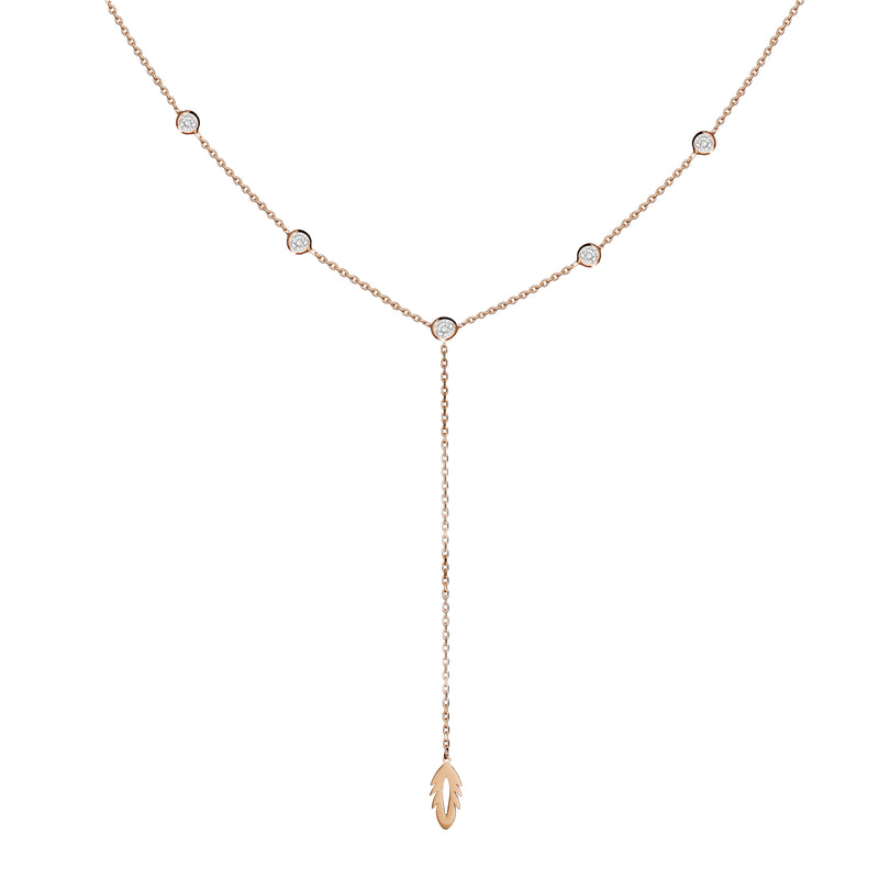 Mosuo Jewellery Feder Y-Halskette mit Steinen Wochenangebot