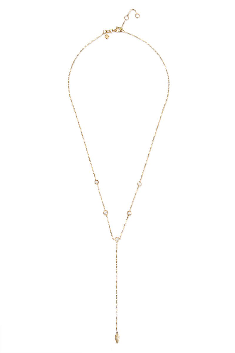 Mosuo Jewellery Feder Y-Halskette mit Steinen Wochenangebot
