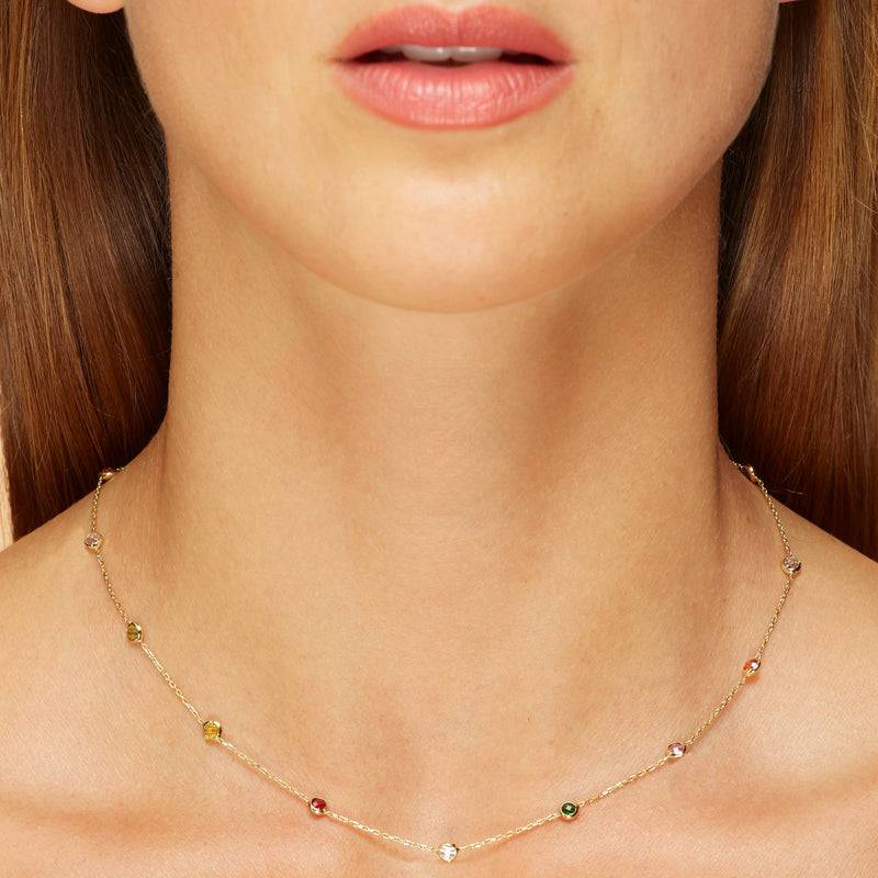 Mosuo Jewellery Regenbogen Halskette mit Steinen Begrenzte Freigabe