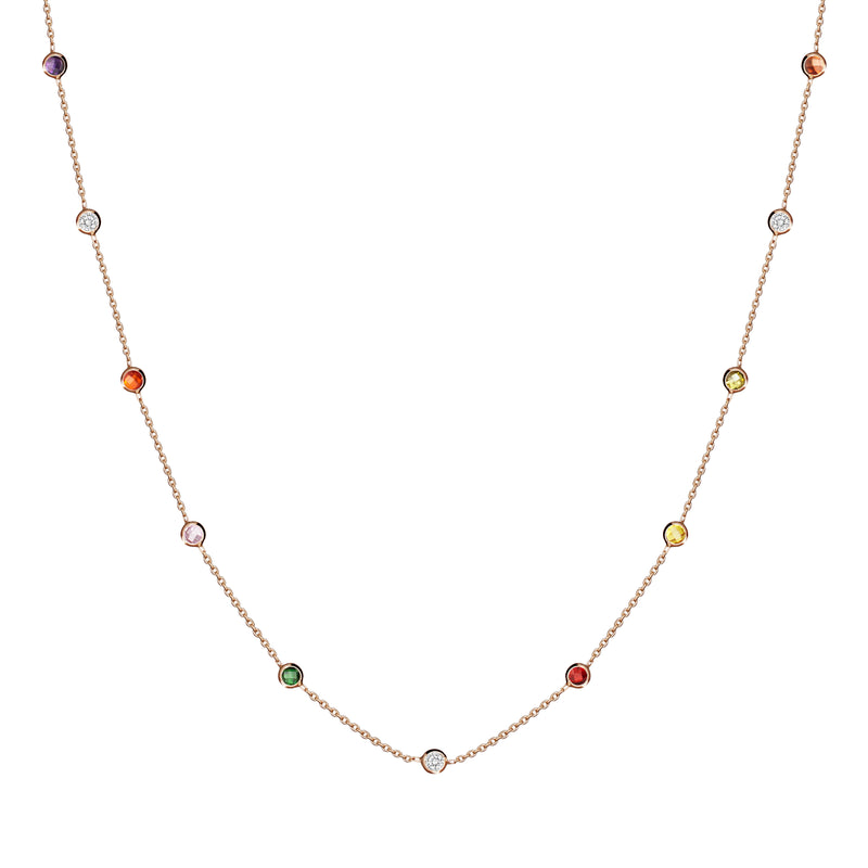 Mosuo Jewellery Regenbogen Halskette mit Steinen Begrenzte Freigabe