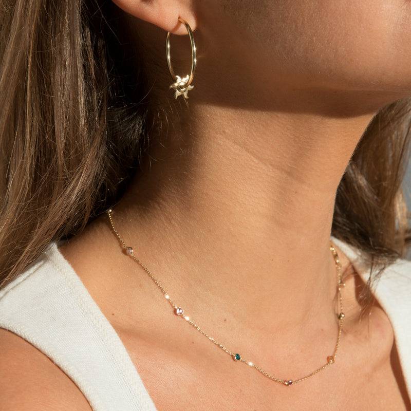 Mosuo Jewellery Regenbogen Halskette mit Steinen Letzte 3 Tage