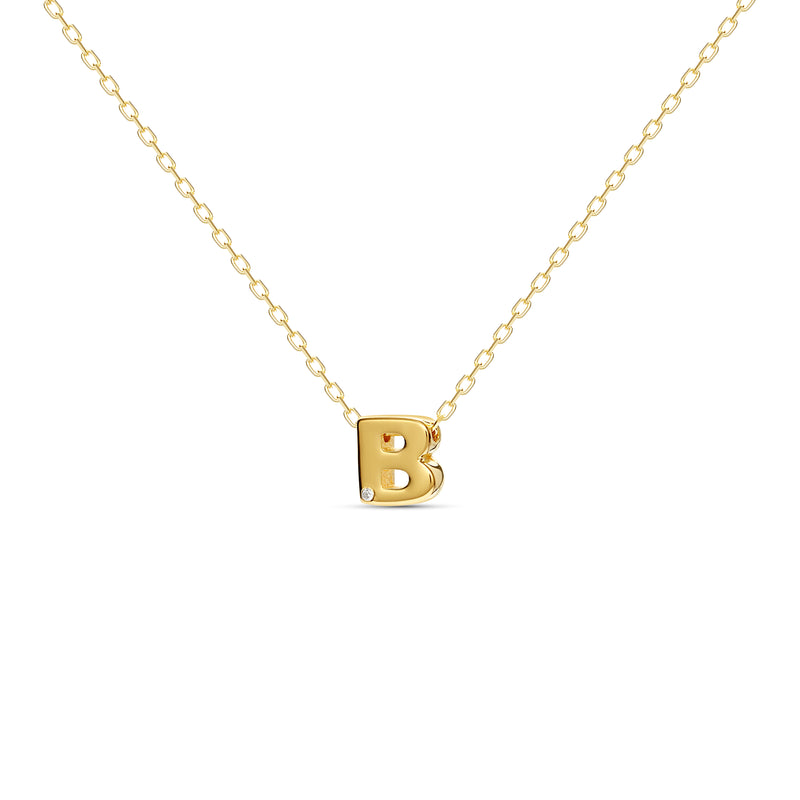 Mosuo Jewellery Diamant Buchstaben Halskette “B” - Vermeil Bis zu 65% Rabatt