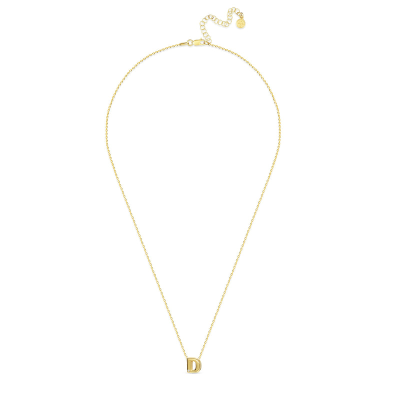 Mosuo Jewellery Diamant Buchstaben Halskette “D” - Vermeil Sonderangebot der Fabrik