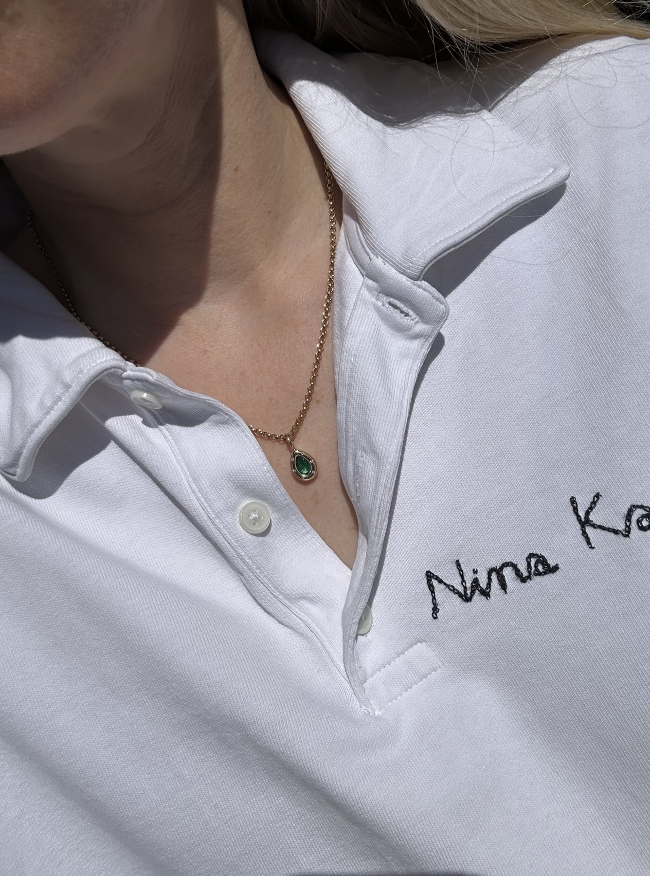 Nina Kastens Subway Pendant Emerald Pear Räumungsverkauf