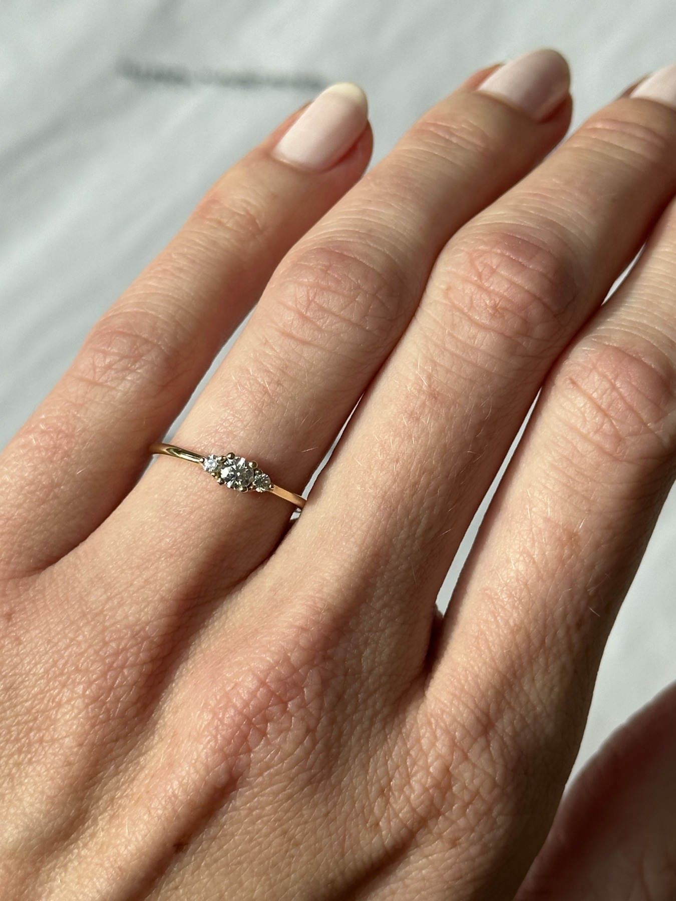 Nina Kastens Diamond 3-Stone-Ring Super Rabatt