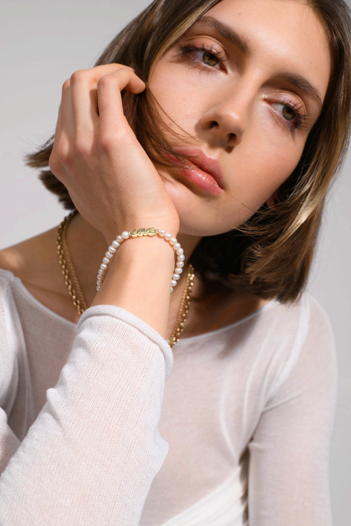 Nina Kastens LOVE Graffiti Pearl Bracelet Schlussverkauf