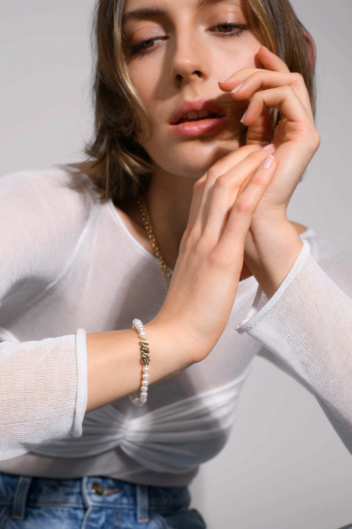 Nina Kastens LOVE Graffiti Pearl Bracelet Schlussverkauf