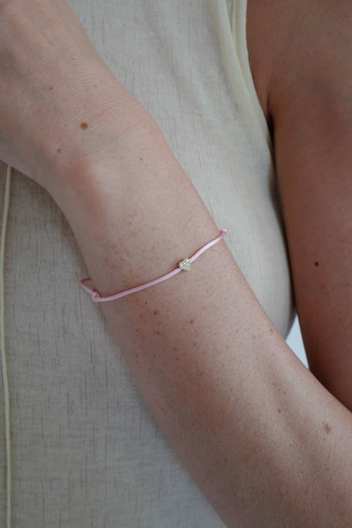 Nina Kastens Diamond Heart Bracelet Pink Valentinstagsangebot