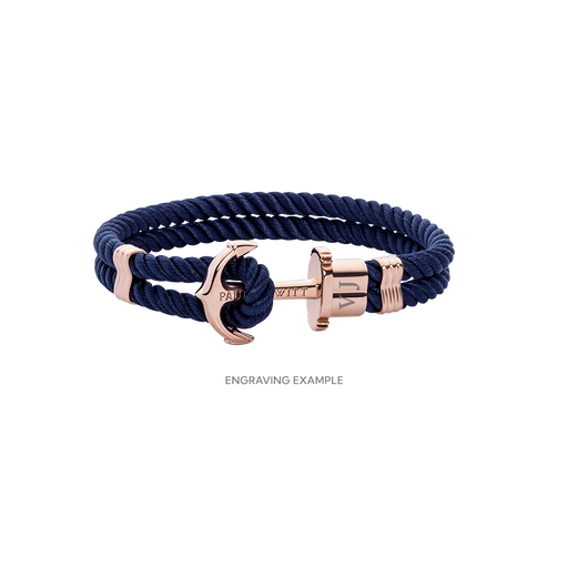 Paul Hewitt PHREP Armband Roségold Marineblau Heißer Verkauf