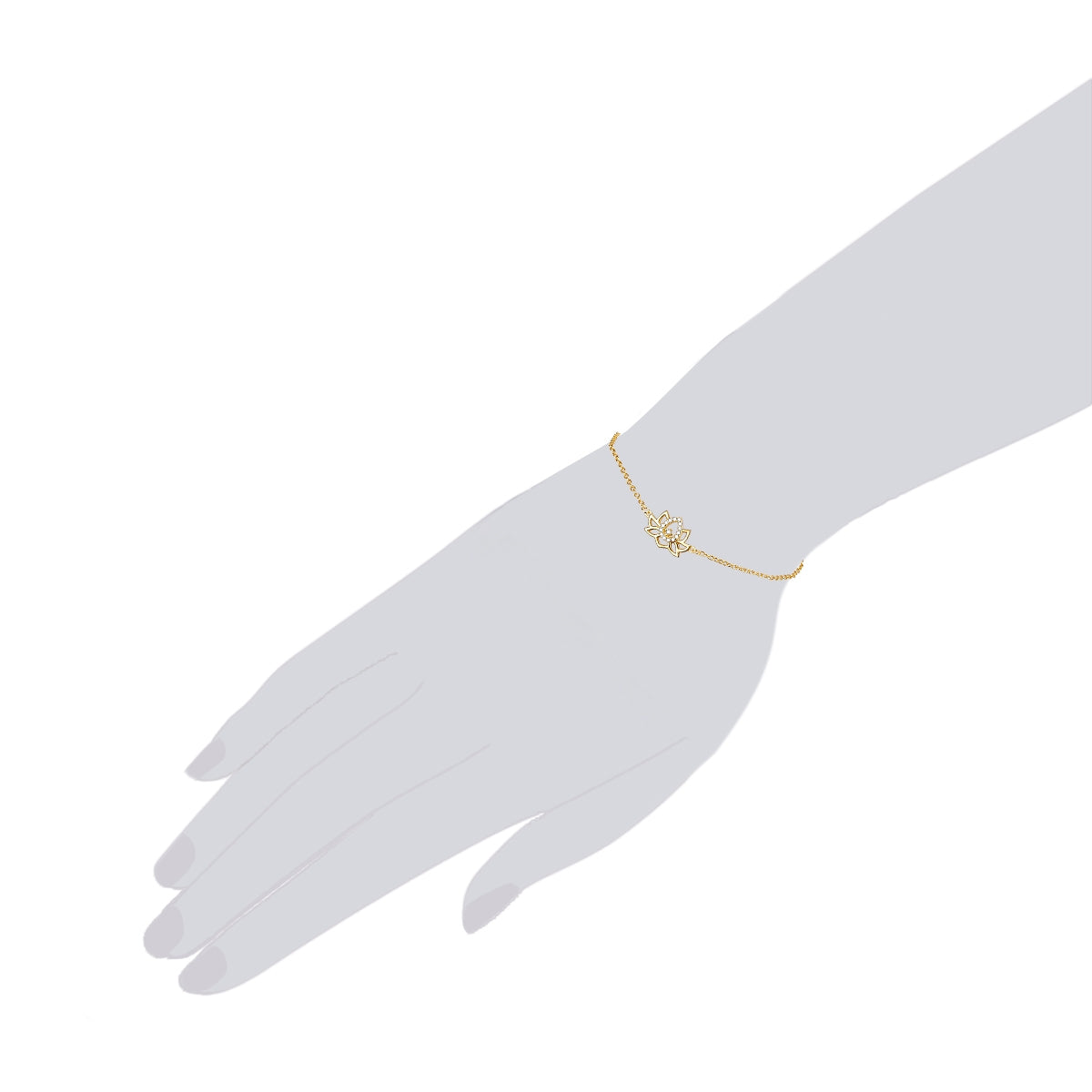 Rafaela Donata Armband Sterling Silber gelbgold Zirkonia weiß zollfrei