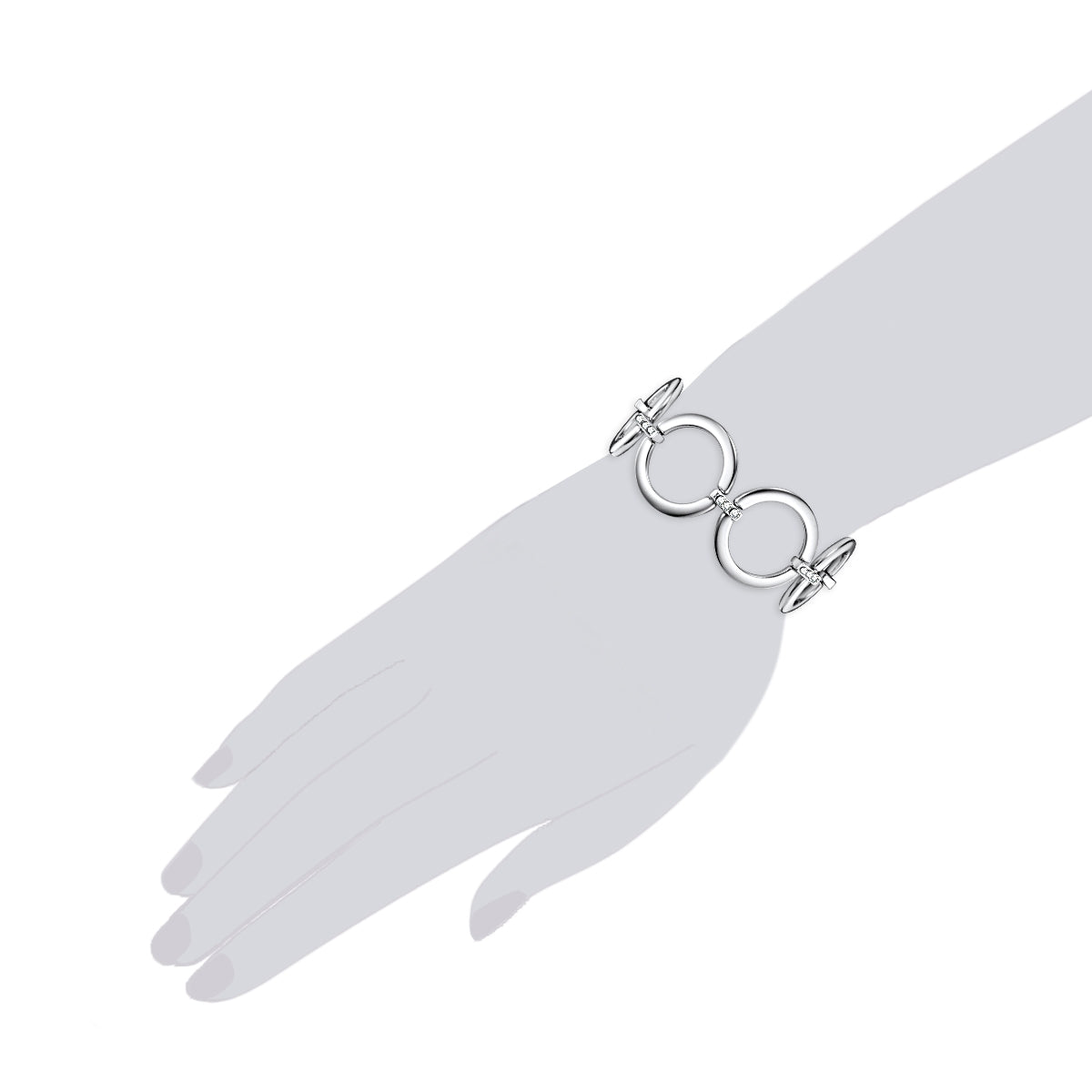 Rafaela Donata Armband verziert mit Kristallen von Swarovski® weiß 50% Rabatt für begrenzte Zeit
