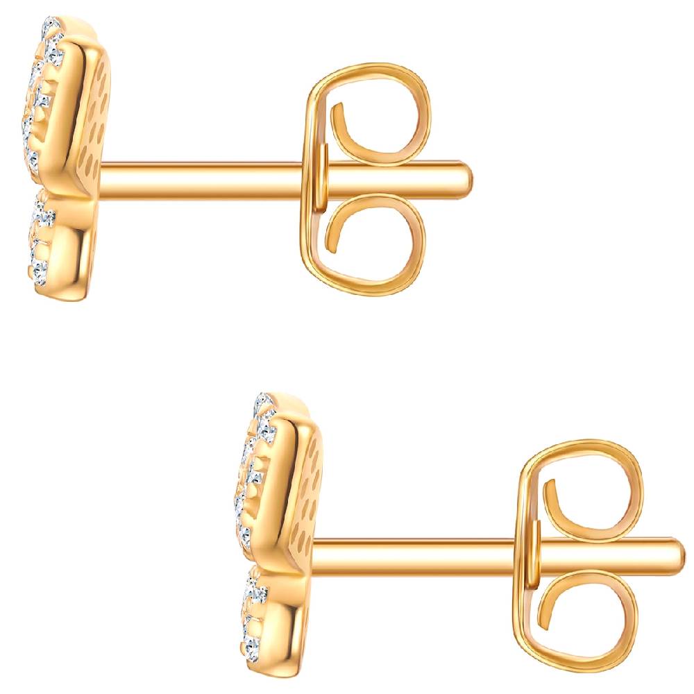Rafaela Donata Ohrstecker Sterling Silber gelbgold Zirkonia weiß Sonderangebote