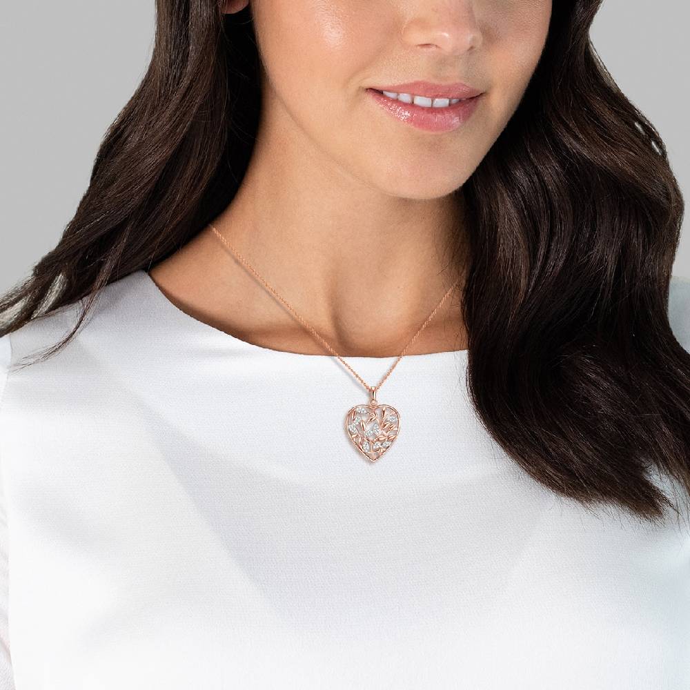 Rafaela Donata Kette mit Anhänger Sterling Silber roségold Zirkonia weiß Jubiläumsangebot