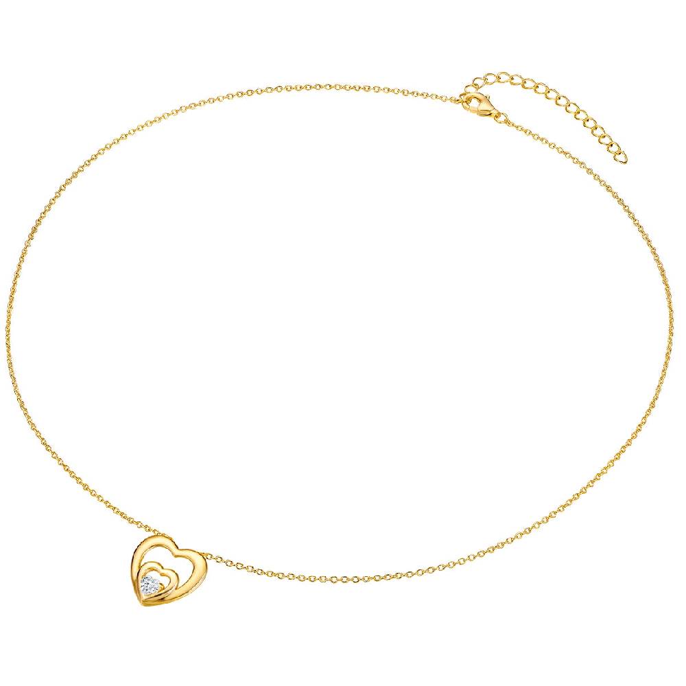 Rafaela Donata Kette mit Anhänger Sterling Silber gelbgold Zirkonia weiß Lagerräumung