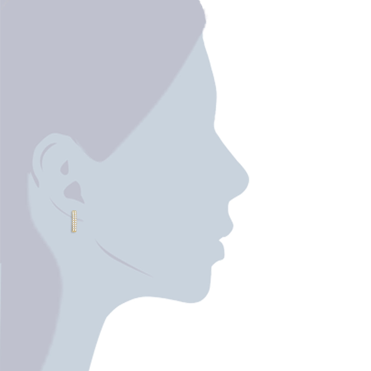Rafaela Donata Klappcreolen Sterling Silber gelbgold Zirkonia weiß Top Angebot