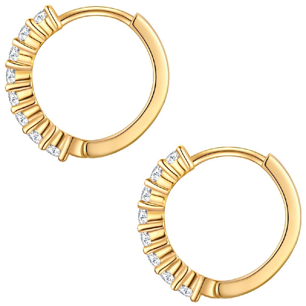 Rafaela Donata Creolen Sterling Silber gelbgold Zirkonia weiß Zeitlich begrenztes Angebot