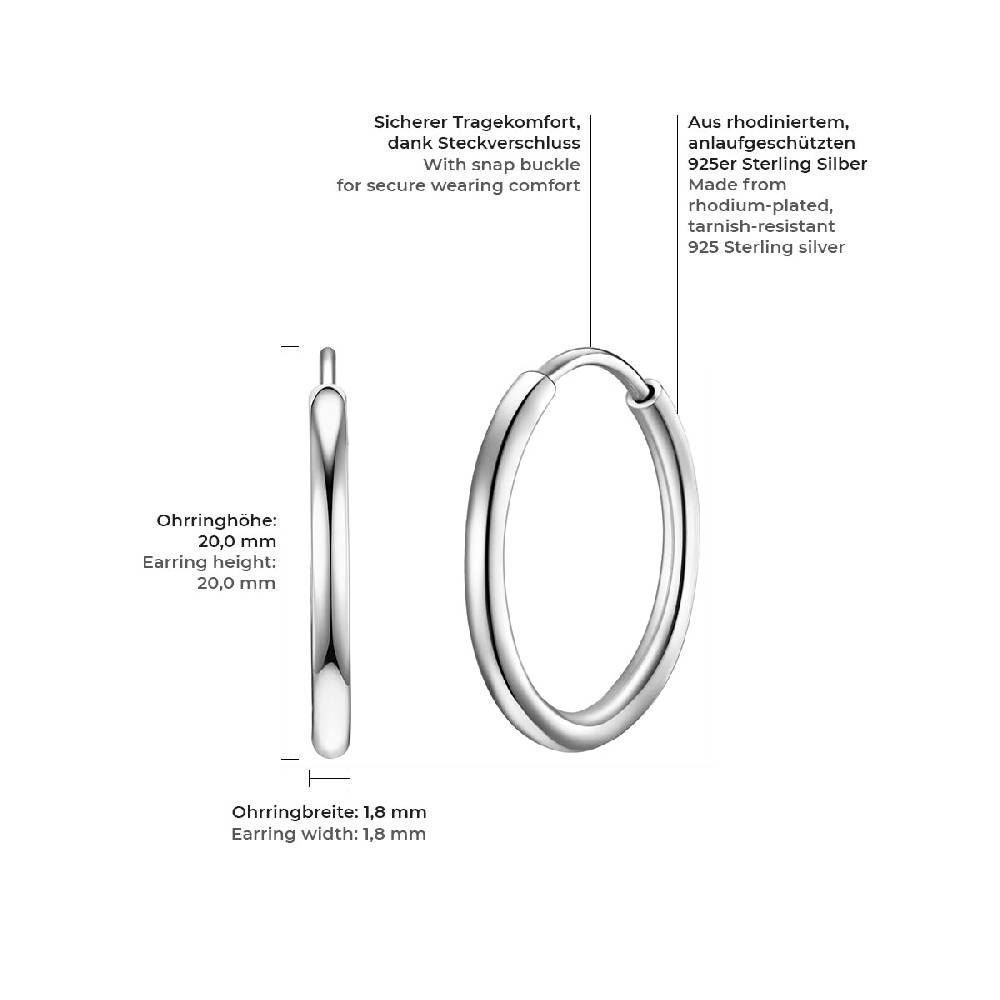 Rafaela Donata Creolen Sterling Silber Discount Store für neue Produkte