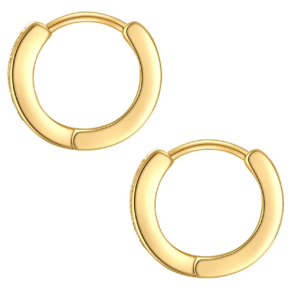Rafaela Donata Creolen Sterling Silber gelbgold Zirkonia weiß 50% Rabatt mit kostenlosem Versand