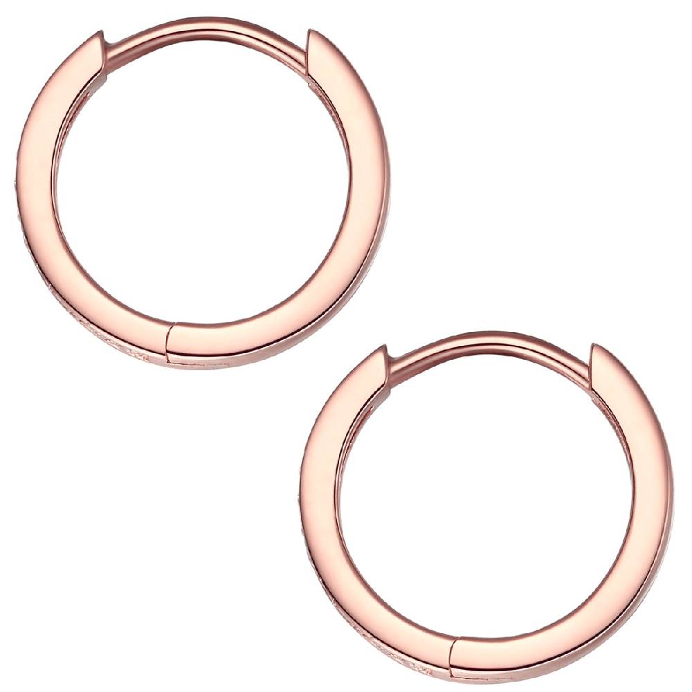 Rafaela Donata Klappcreolen Sterling Silber roségold Zirkonia weiß Black Friday Preise