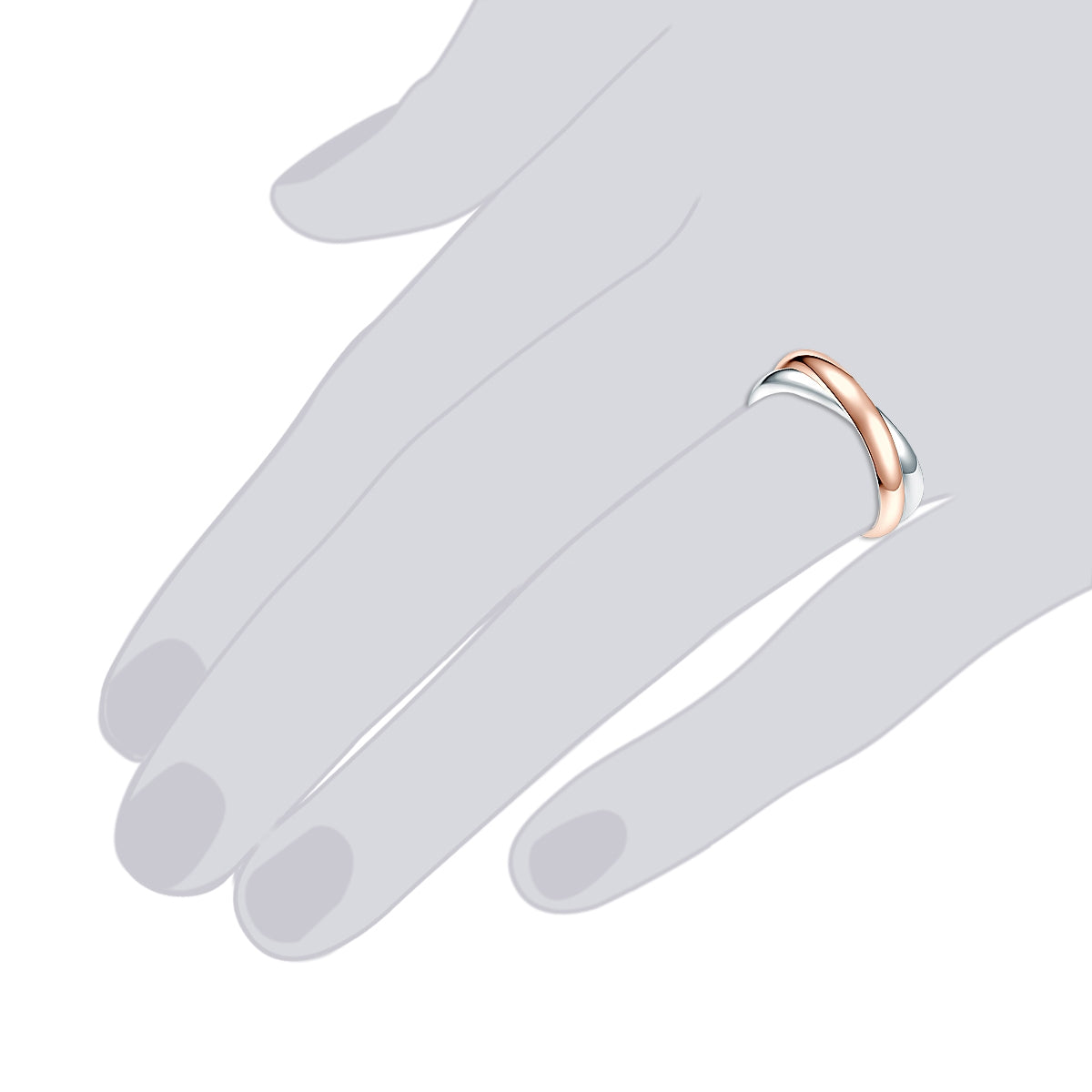 Rafaela Donata Ring Sterling Silber bi-Color Online