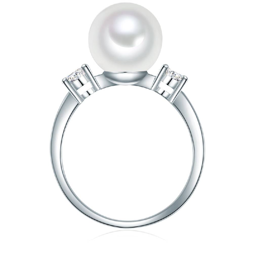 Rafaela Donata Ring Sterling Silber Muschelkernperle weiß Zirkonia weiß Outlet