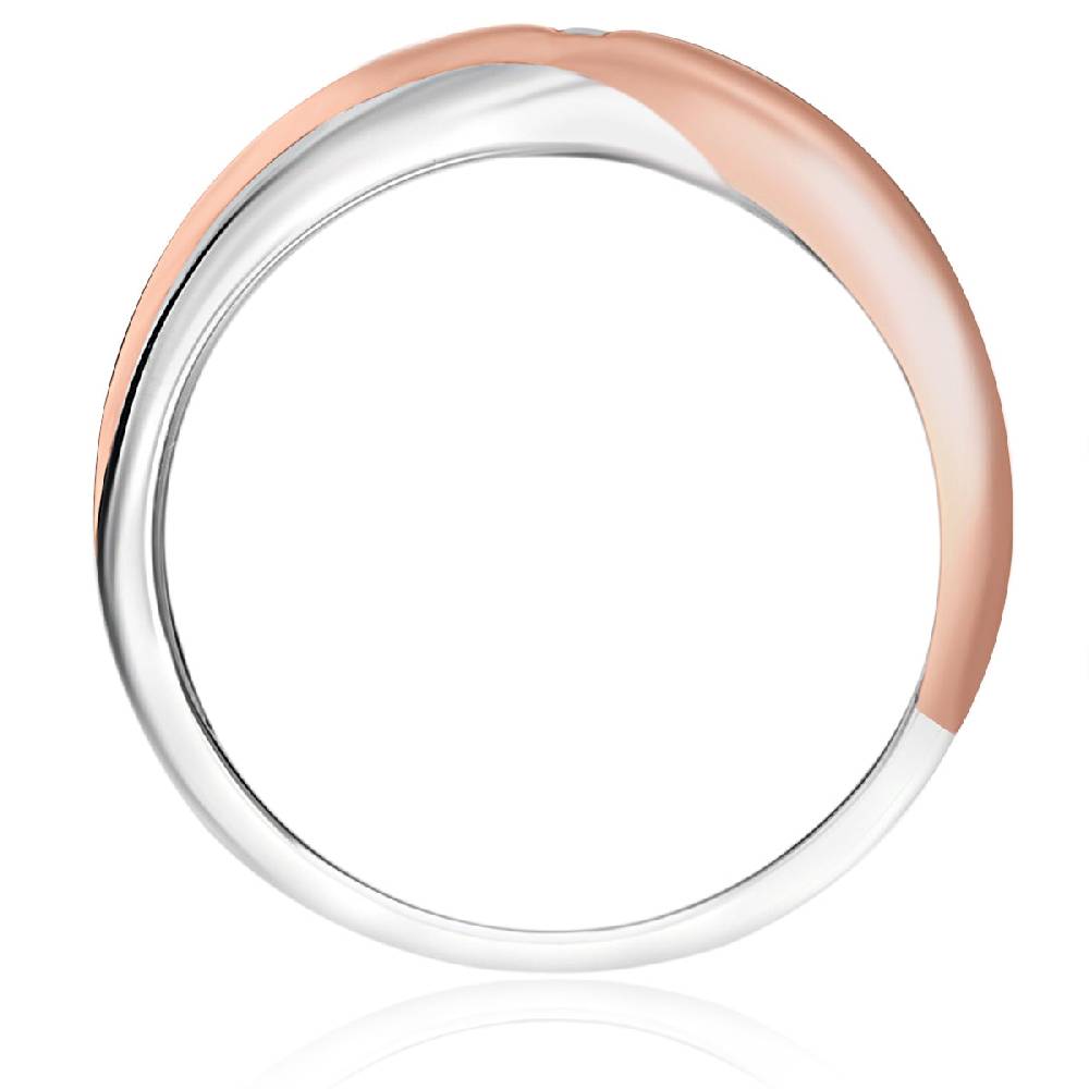 Rafaela Donata Ring Sterling Silber bi-Color Diamant weiß Auslauf