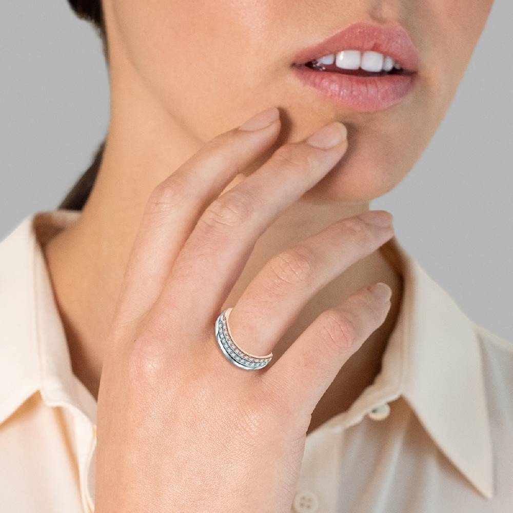 Rafaela Donata 3er Set Ringe Sterlin Silber bi-Color Zirkonia weiß Verkauf