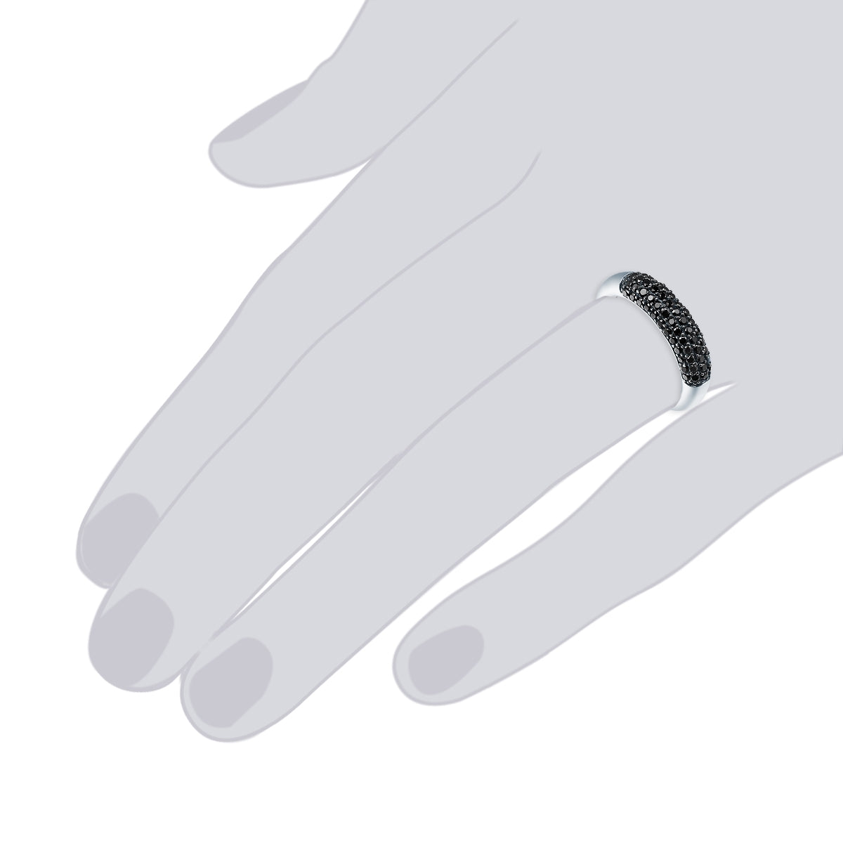 Rafaela Donata Ring Sterling Silber Zirkonia schwarz Angebote