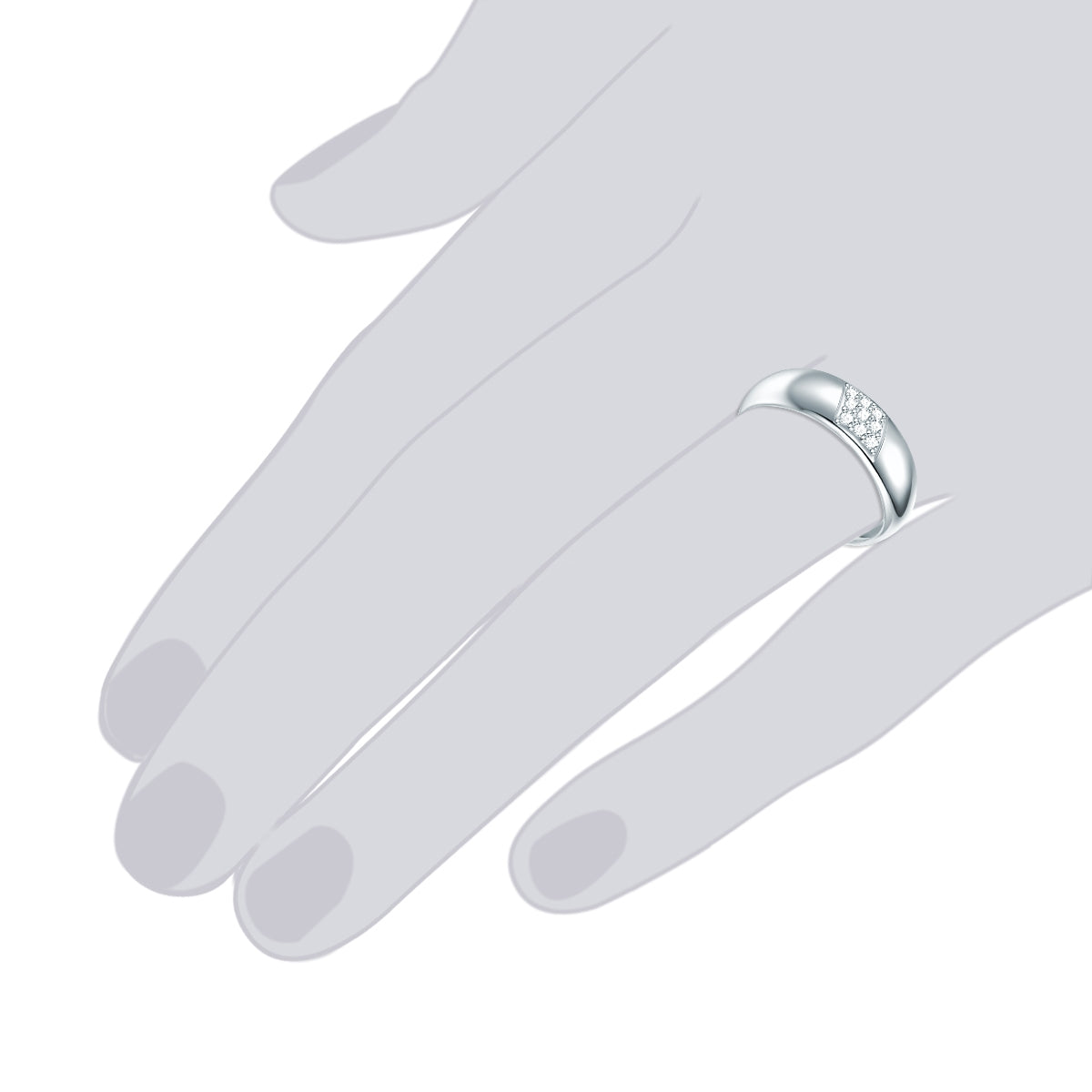 Rafaela Donata Ring Sterling Silber Zirkonia weiß im Angebot
