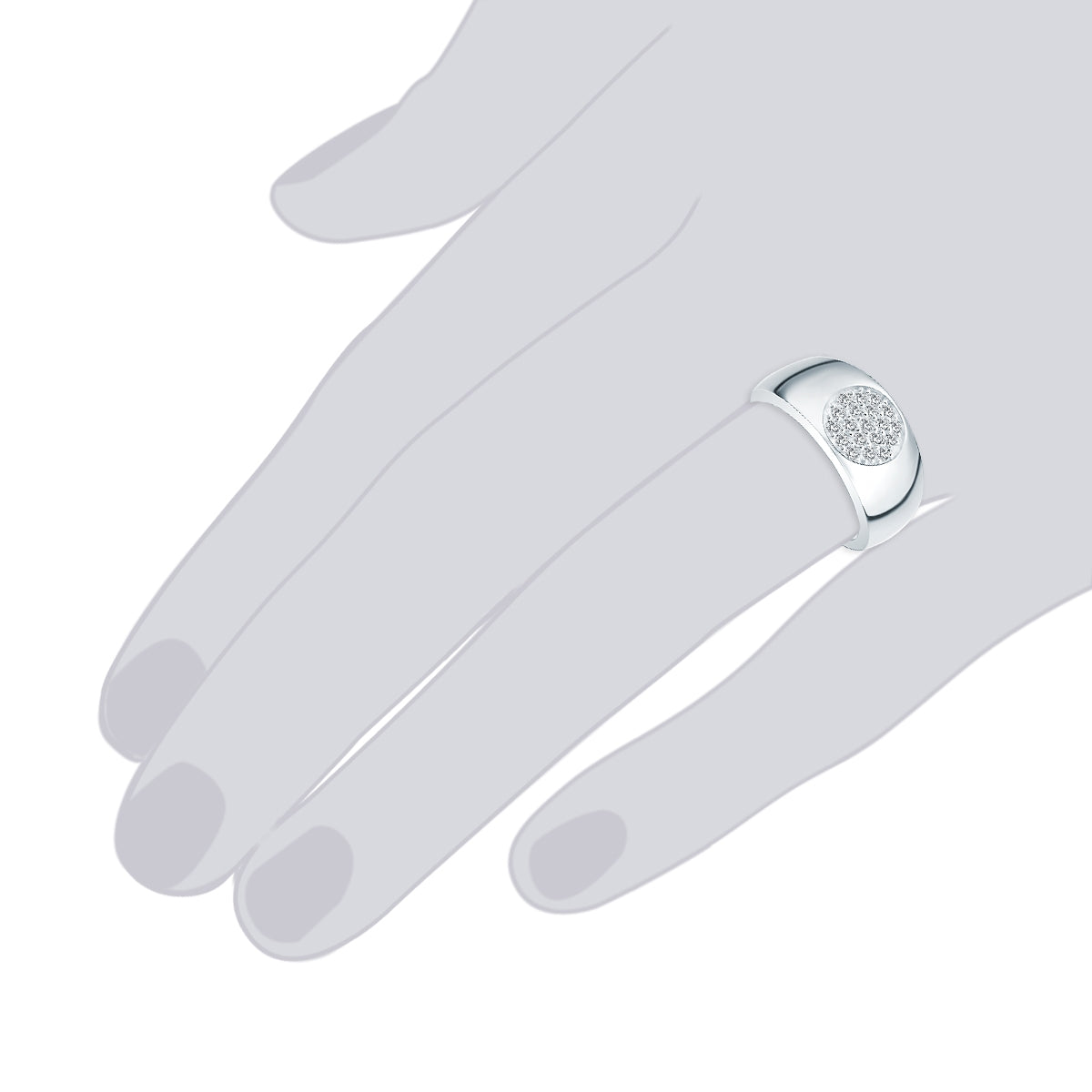 Rafaela Donata Ring Sterling Silber Zirkonia weiß Flash Sale
