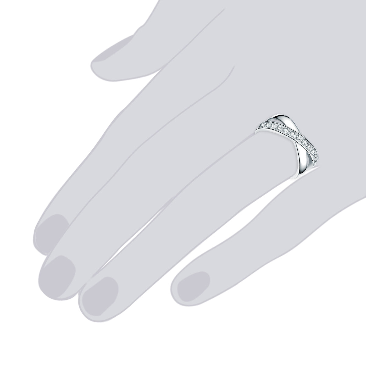 Rafaela Donata Ring Sterling Silber Zirkonia weiß Preisnachlass