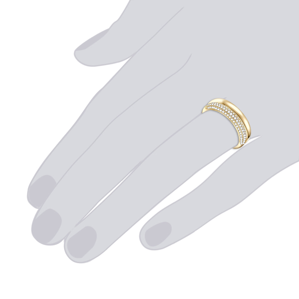 Rafaela Donata Ring Sterling Silber gelbgold Zirkonia weiß Black Friday
