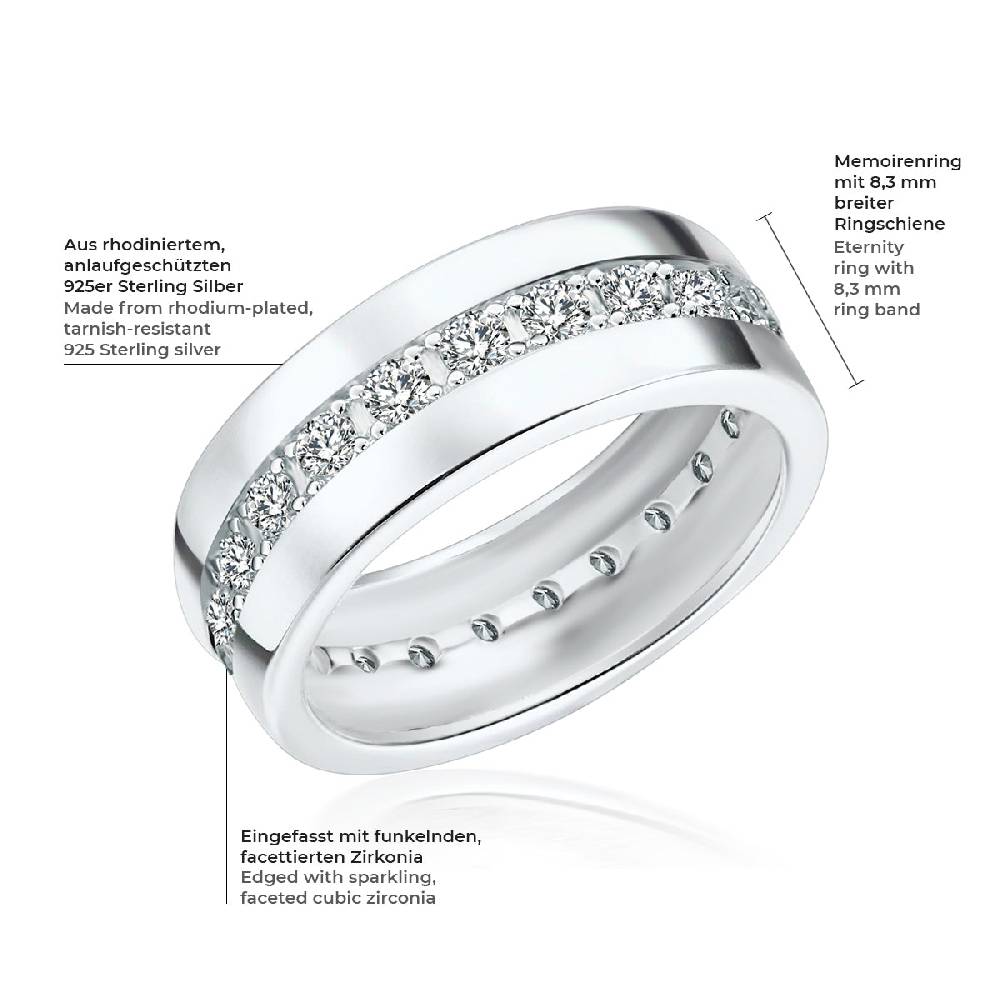 Rafaela Donata Ring Sterling Silber Zirkonia weiß Weihnachtsangebot