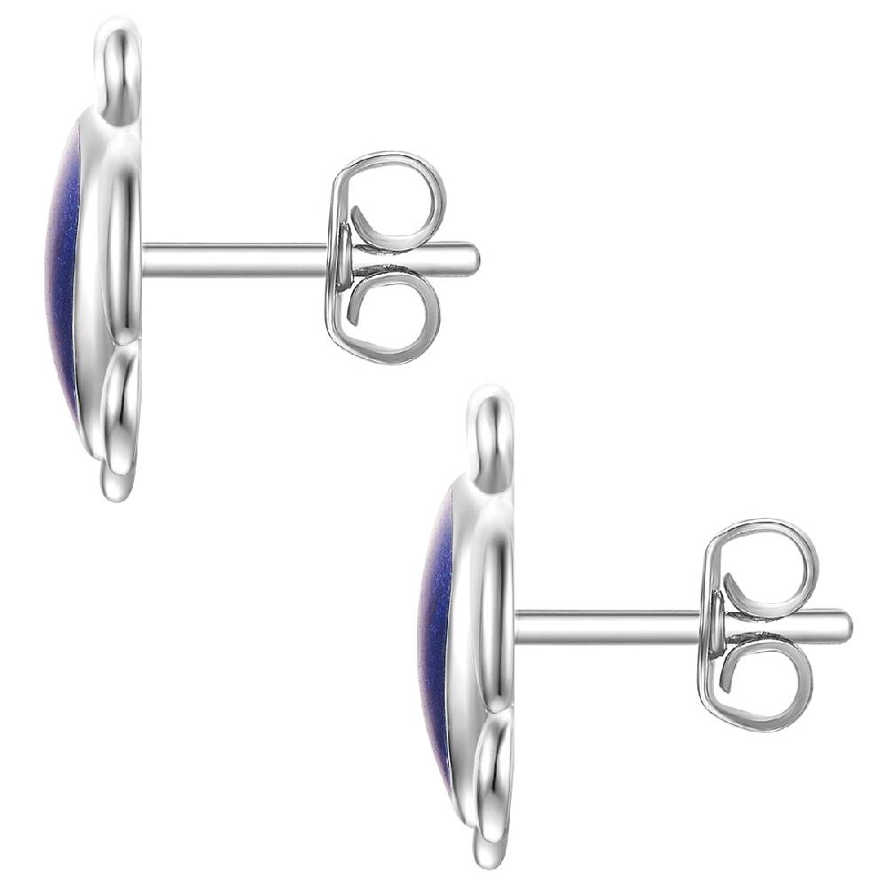 Rafaela Donata Ohrstecker Sterling Silber Emaille blau Valentinstagsangebot